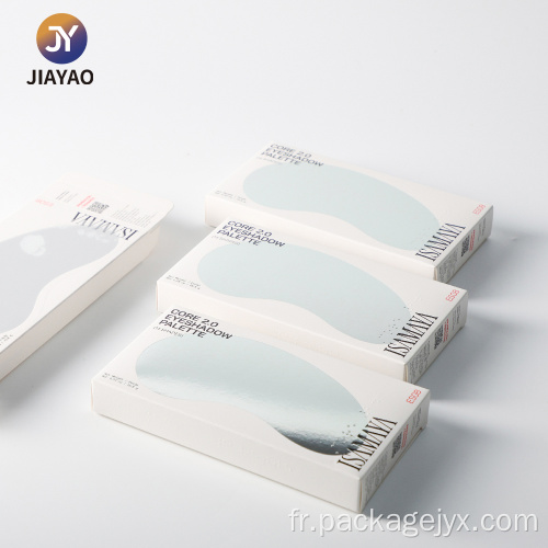 Boîte de palette de fard à paupières blanche minimaliste